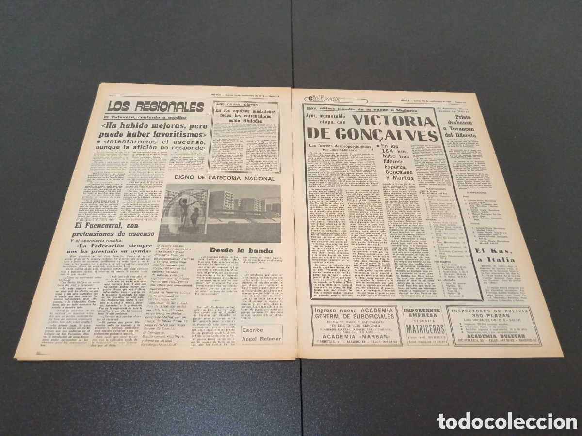 Coleccionismo deportivo: MARCA 19/09/1974 - Foto 5