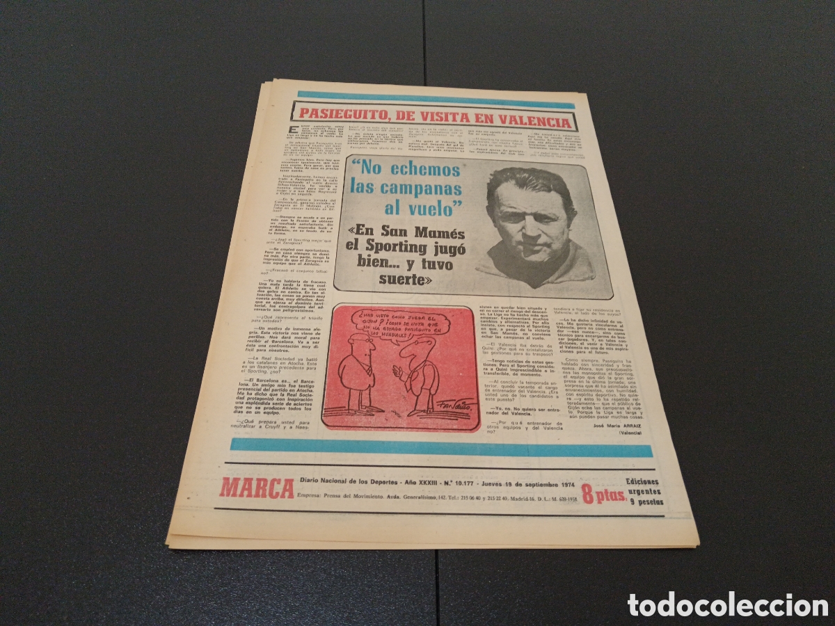 Coleccionismo deportivo: MARCA 19/09/1974 - Foto 7