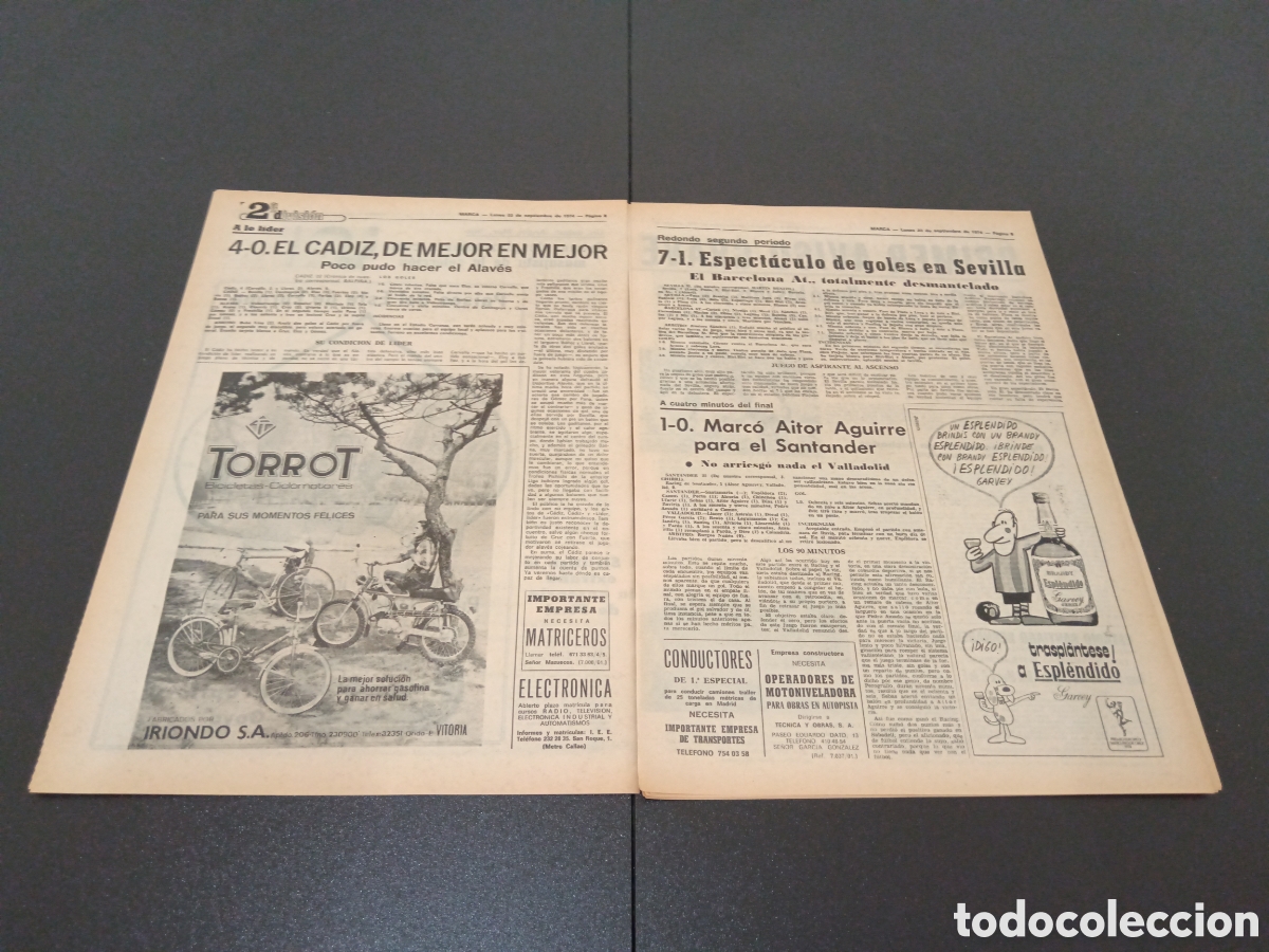 Coleccionismo deportivo: MARCA 23/09/1974 - Foto 3