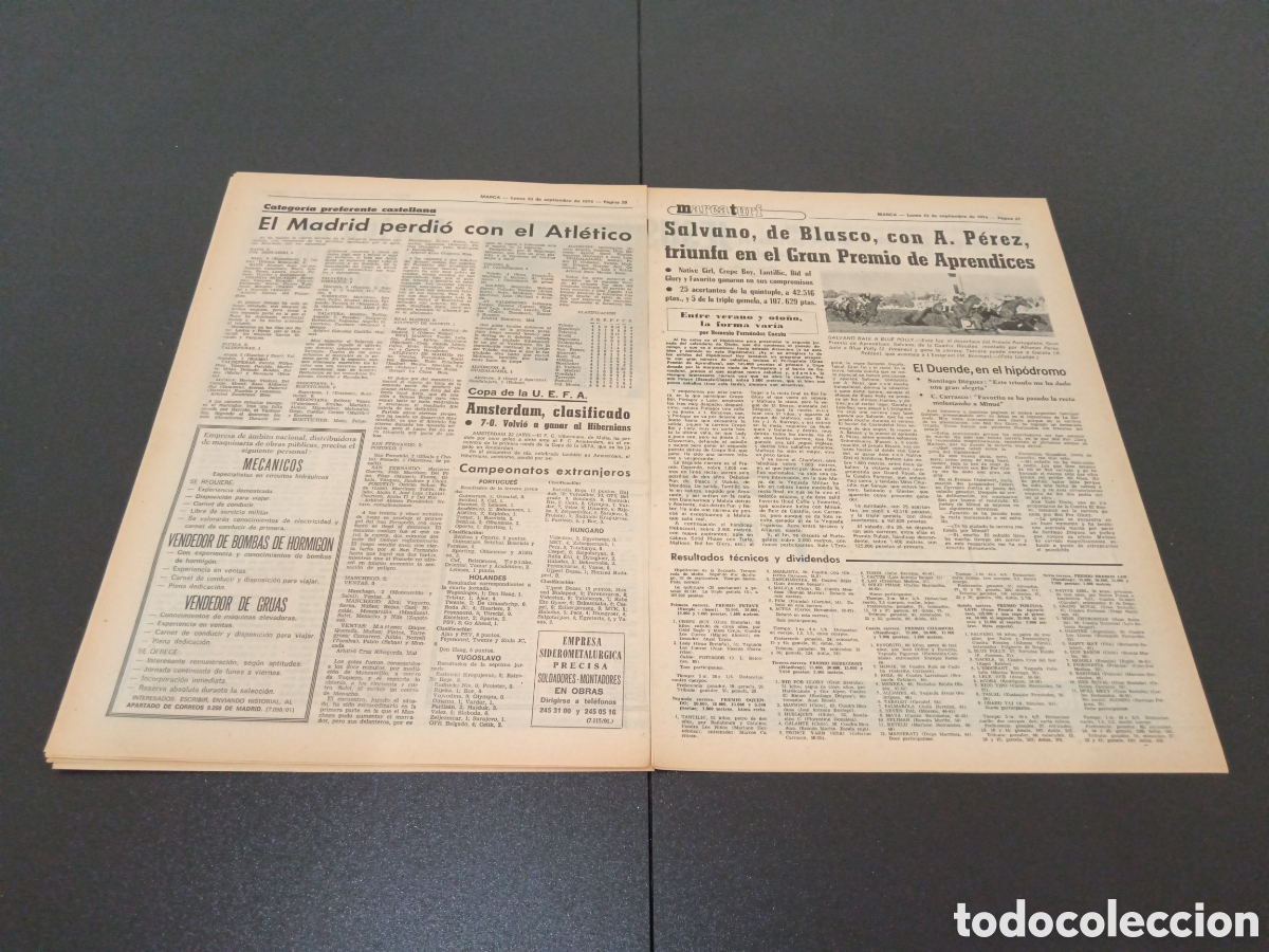 Coleccionismo deportivo: MARCA 23/09/1974 - Foto 9