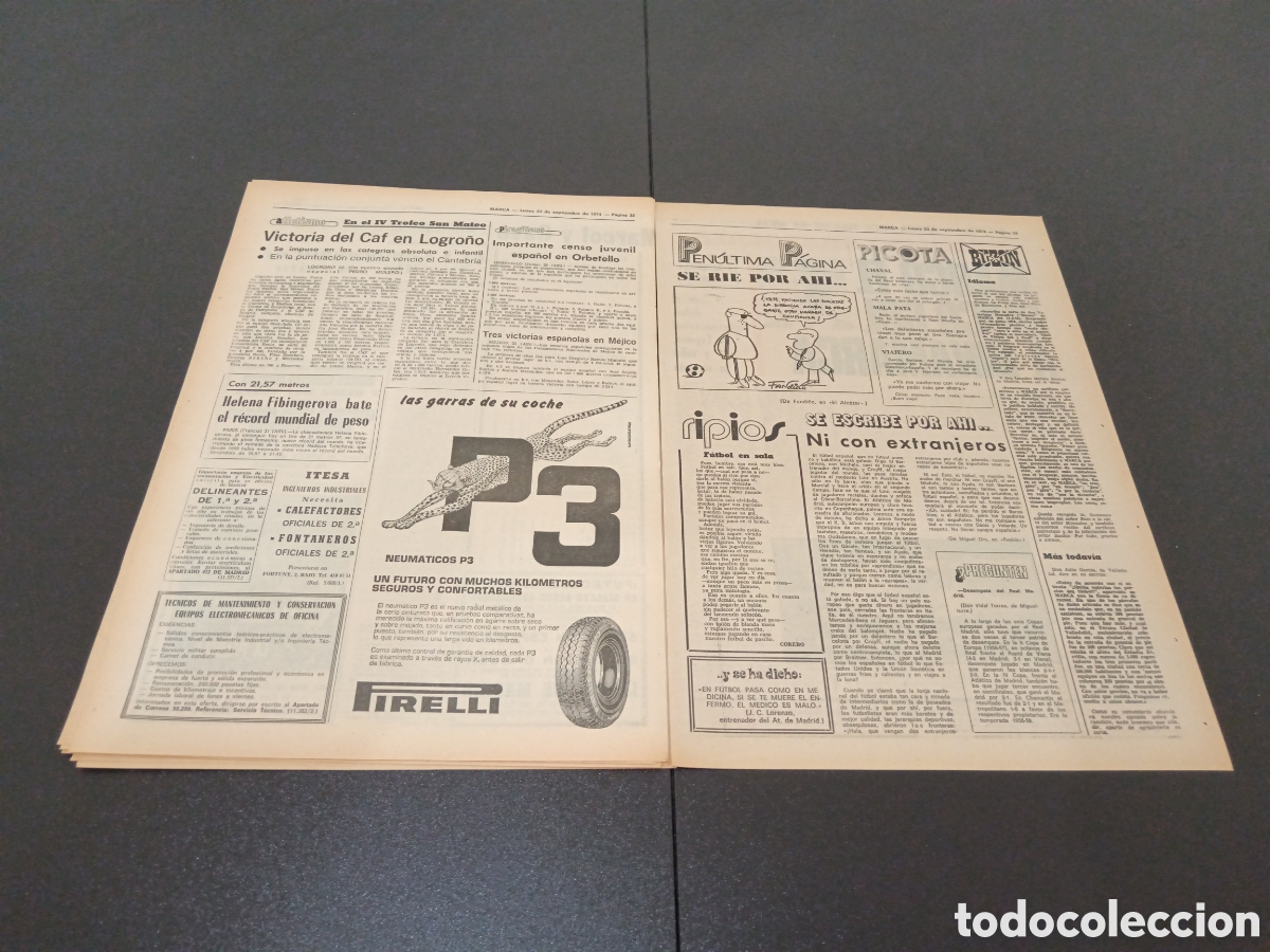 Coleccionismo deportivo: MARCA 23/09/1974 - Foto 12