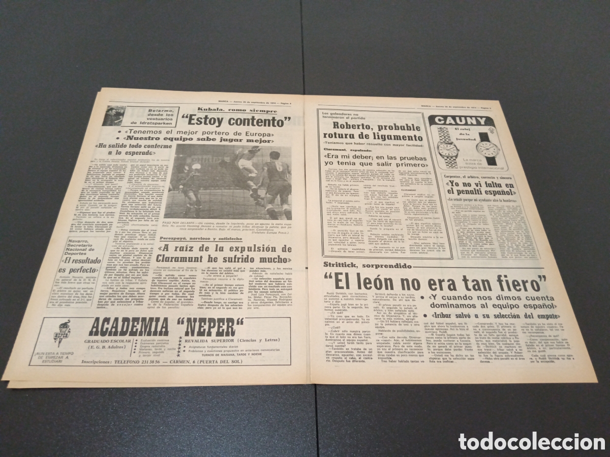 Coleccionismo deportivo: MARCA 26/09/1974 - Foto 3