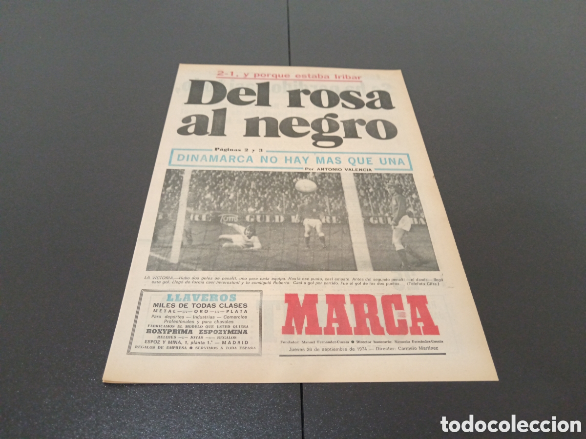 Coleccionismo deportivo: MARCA 26/09/1974 - Foto 1