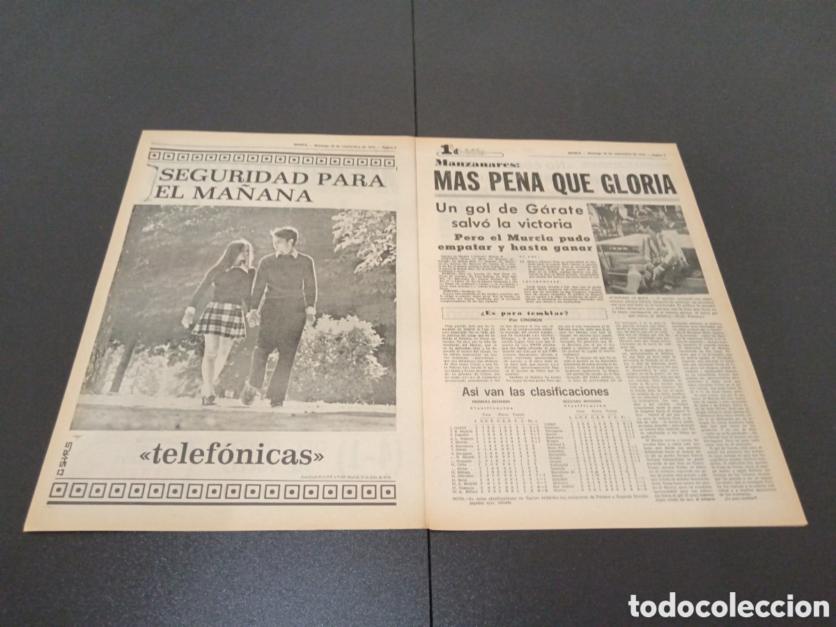 Coleccionismo deportivo: MARCA 29/09/1974 - Foto 2