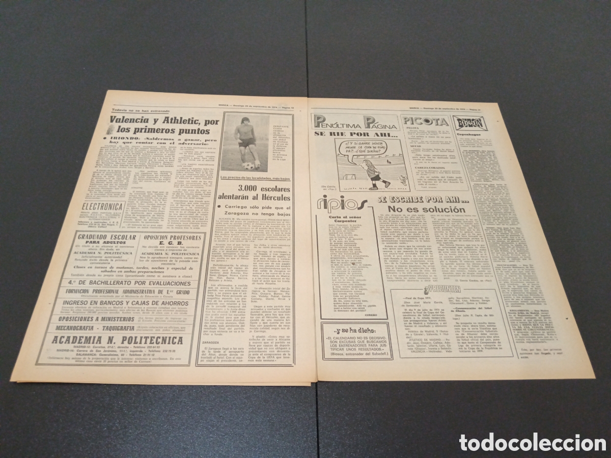Coleccionismo deportivo: MARCA 29/09/1974 - Foto 6
