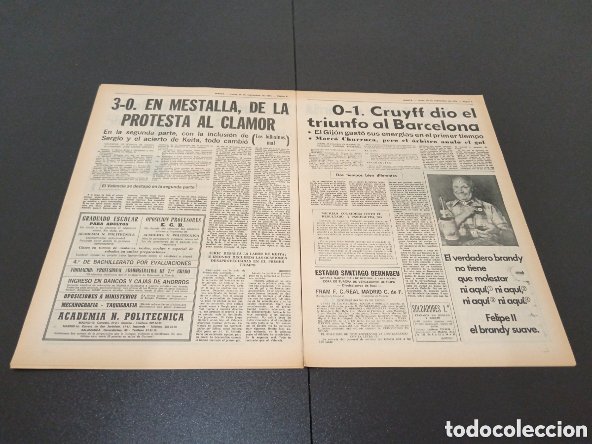 Coleccionismo deportivo: MARCA 30/09/1974 - Foto 4