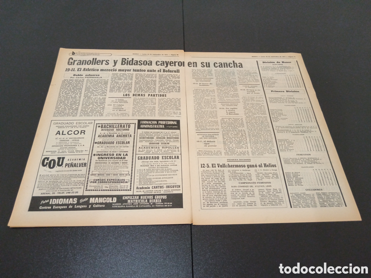 Coleccionismo deportivo: MARCA 30/09/1974 - Foto 9