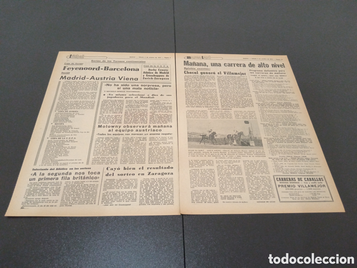 Coleccionismo deportivo: MARCA 05/10/1974 - Foto 2