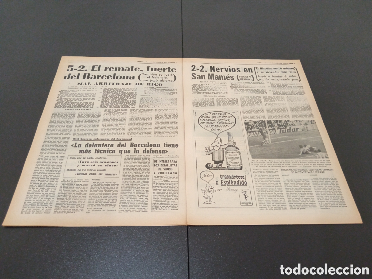 Coleccionismo deportivo: MARCA 07/10/1974 - Foto 4