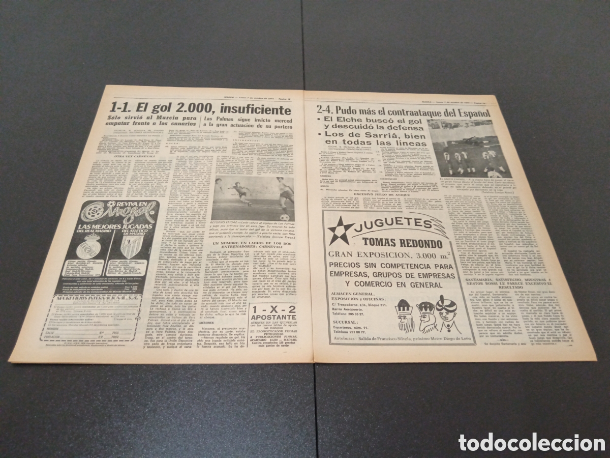 Coleccionismo deportivo: MARCA 07/10/1974 - Foto 6