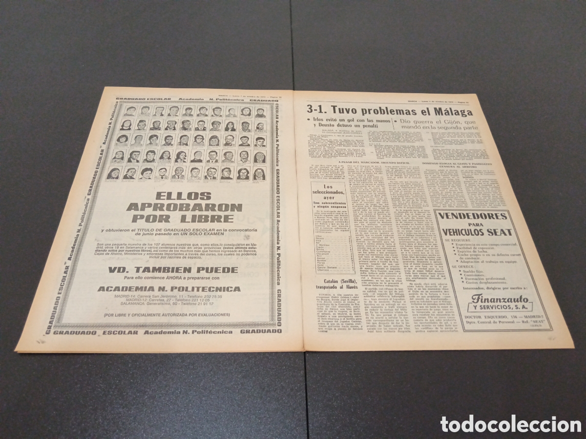 Coleccionismo deportivo: MARCA 07/10/1974 - Foto 7