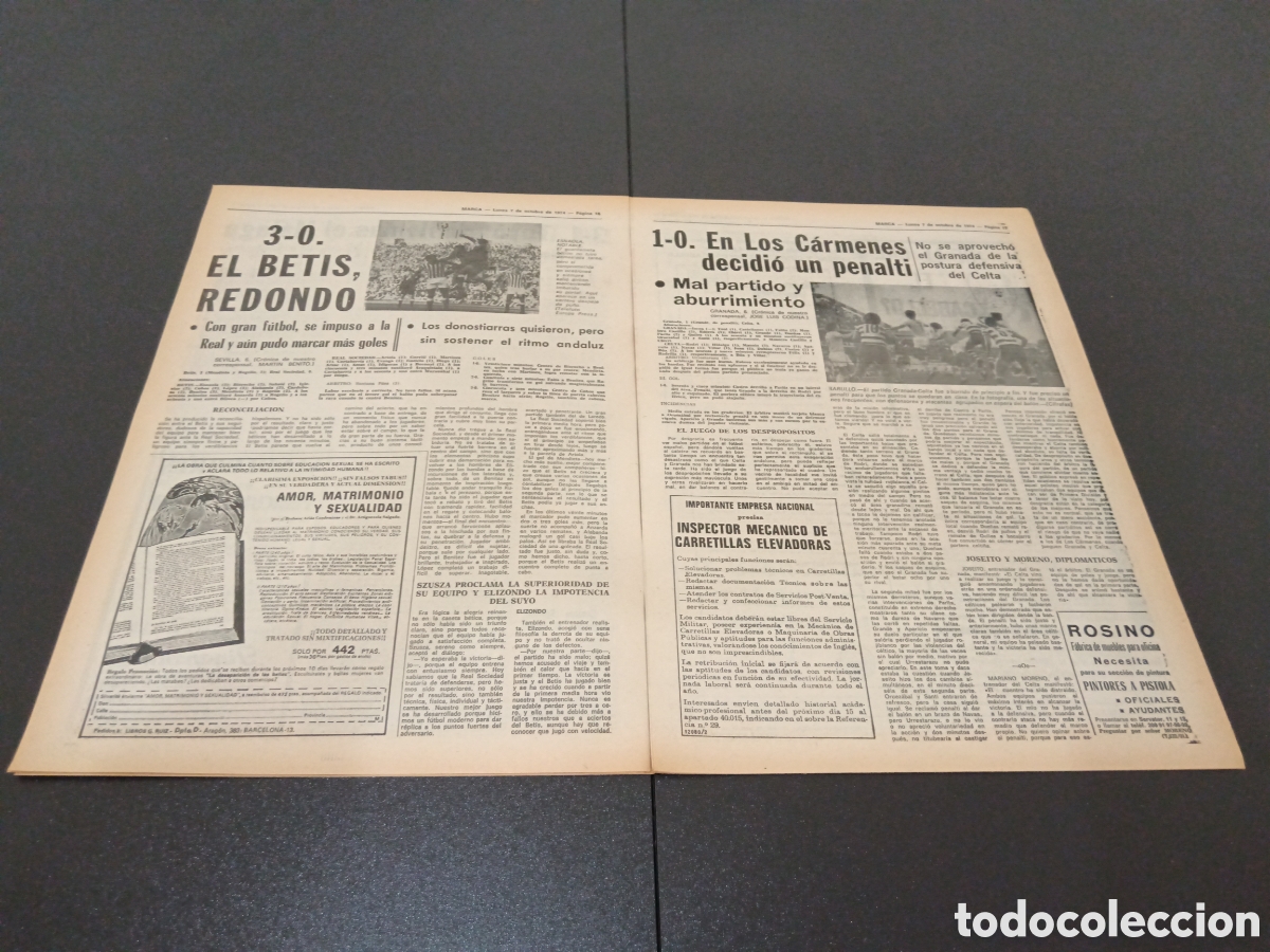 Coleccionismo deportivo: MARCA 07/10/1974 - Foto 8