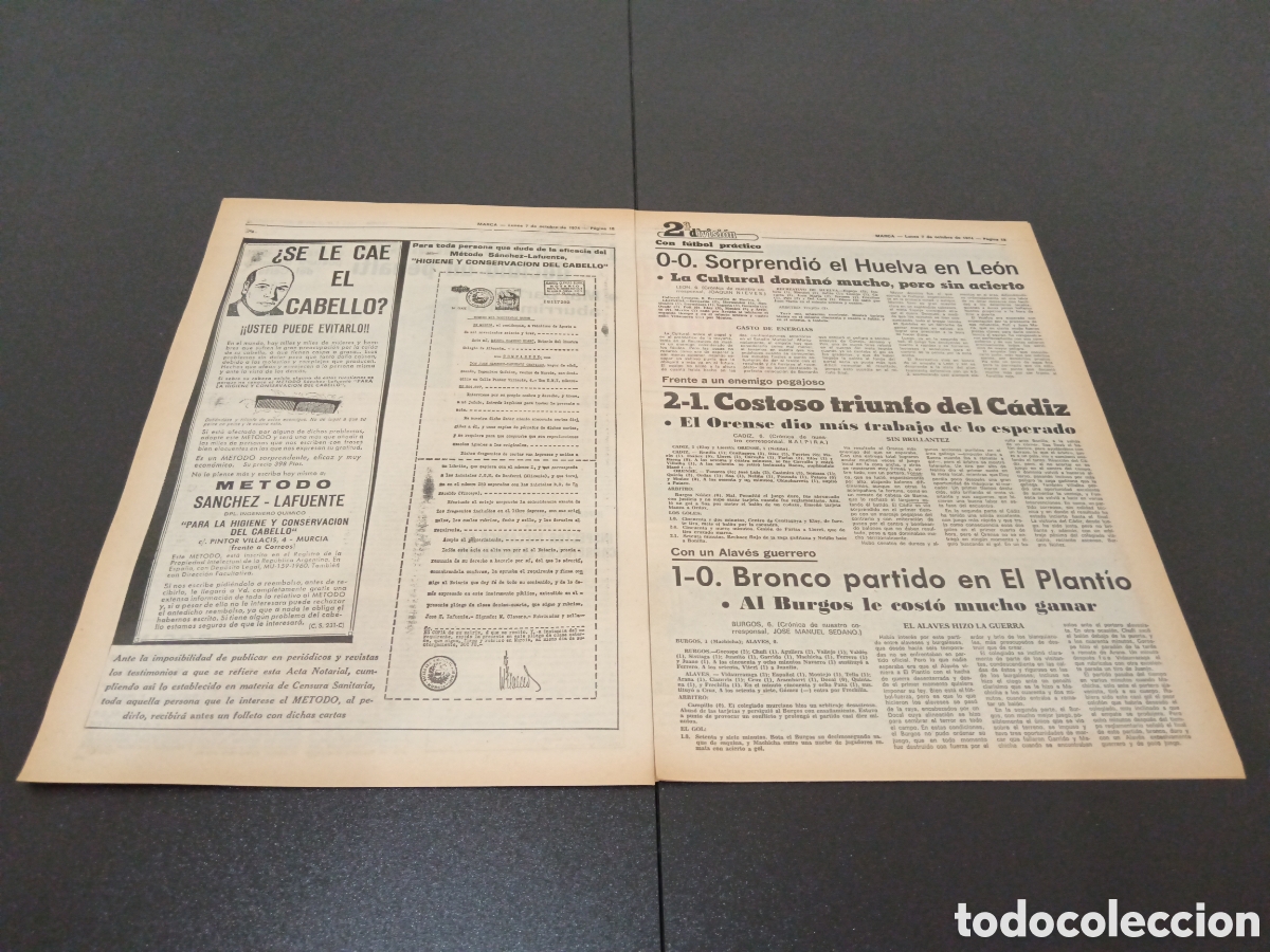Coleccionismo deportivo: MARCA 07/10/1974 - Foto 9