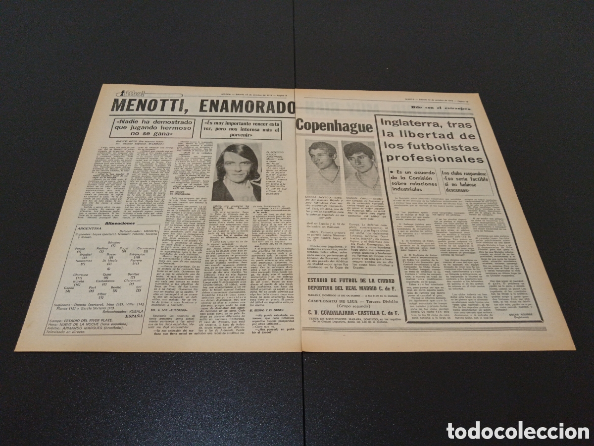 Coleccionismo deportivo: MARCA 12/10/1974 - Foto 2