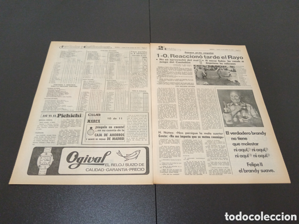 Coleccionismo deportivo: MARCA 14/10/1974 - Foto 2