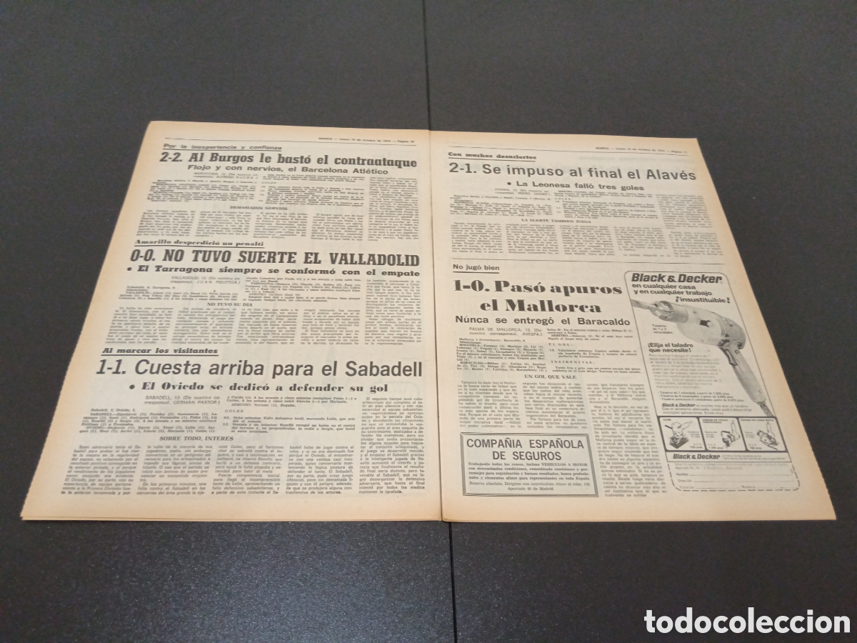 Coleccionismo deportivo: MARCA 14/10/1974 - Foto 4