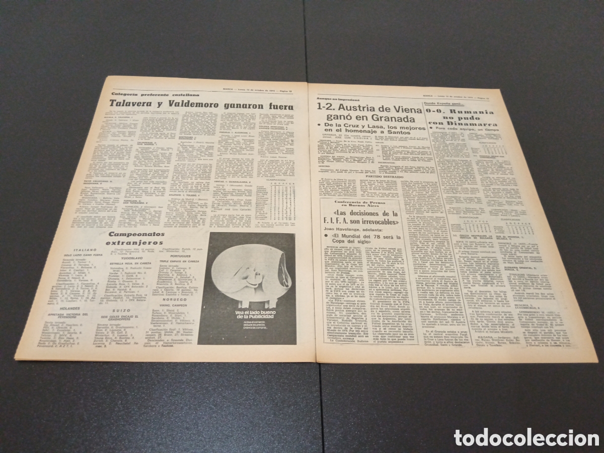 Coleccionismo deportivo: MARCA 14/10/1974 - Foto 5