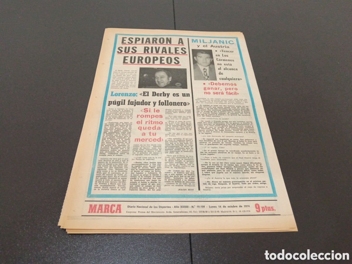 Coleccionismo deportivo: MARCA 14/10/1974 - Foto 8