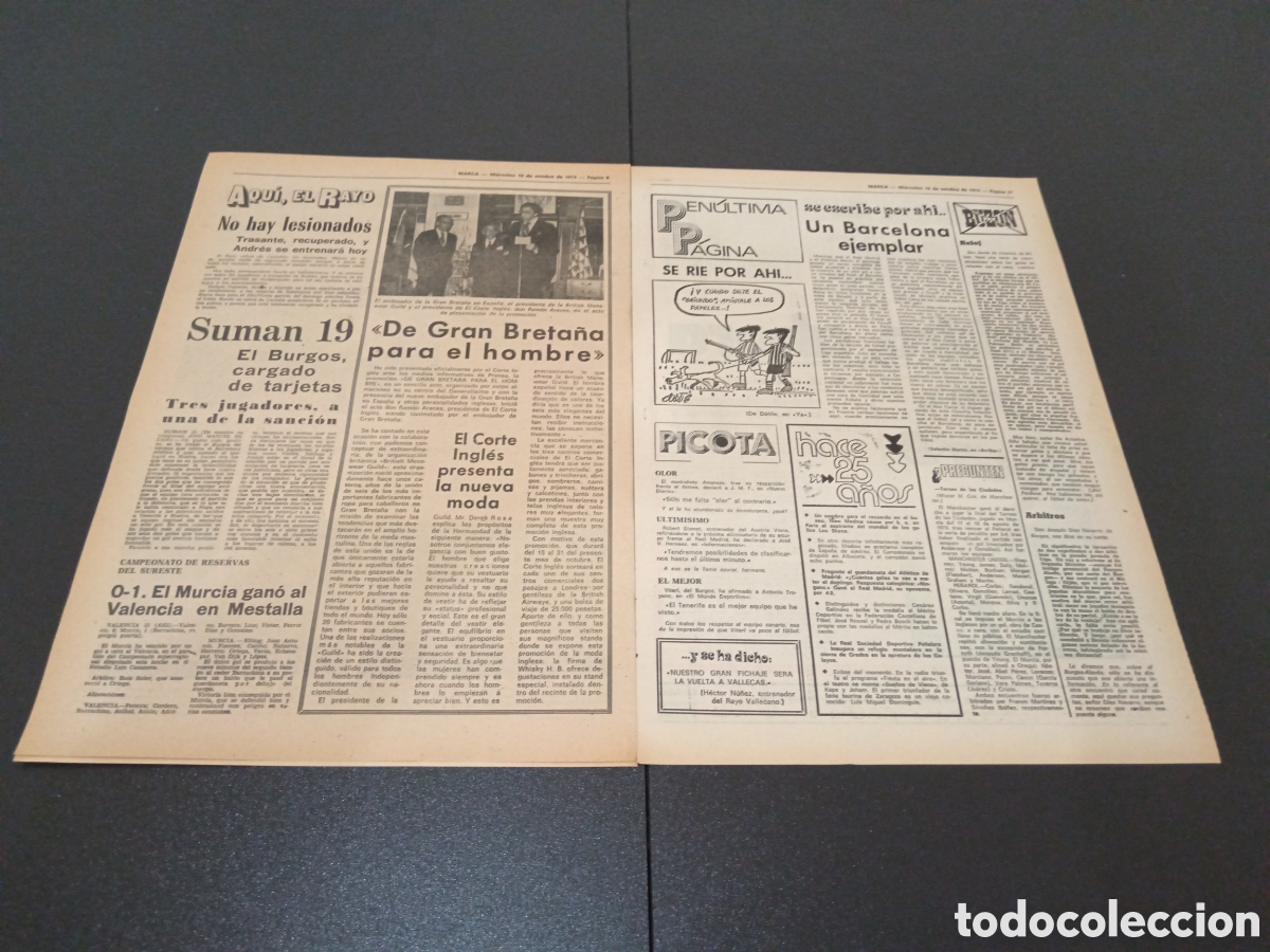 Coleccionismo deportivo: MARCA 16/10/1974 - Foto 3