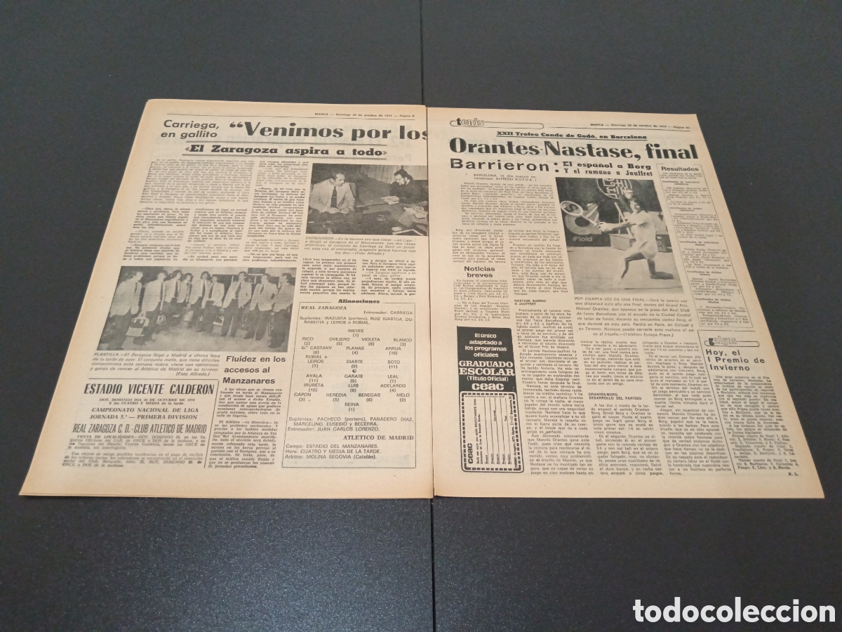 Coleccionismo deportivo: MARCA 20/10/1974 - Foto 4
