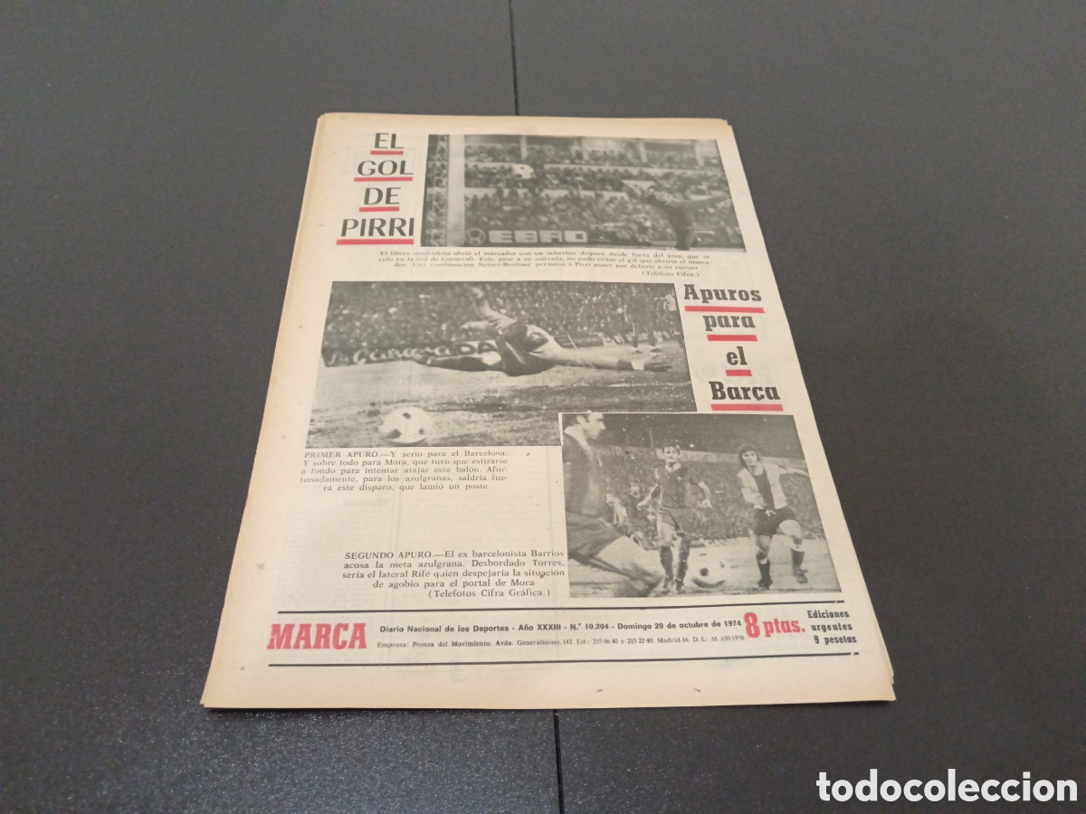 Coleccionismo deportivo: MARCA 20/10/1974 - Foto 7