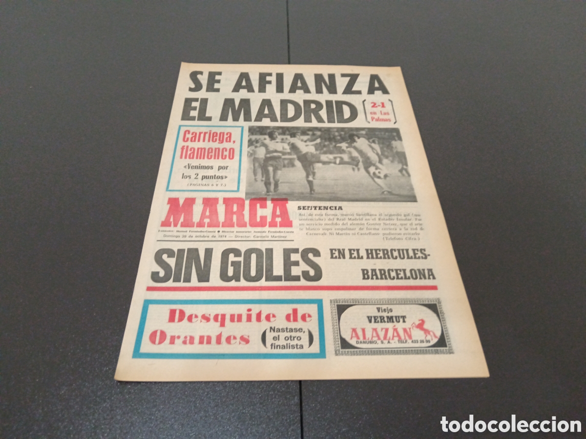 Coleccionismo deportivo: MARCA 20/10/1974 - Foto 1