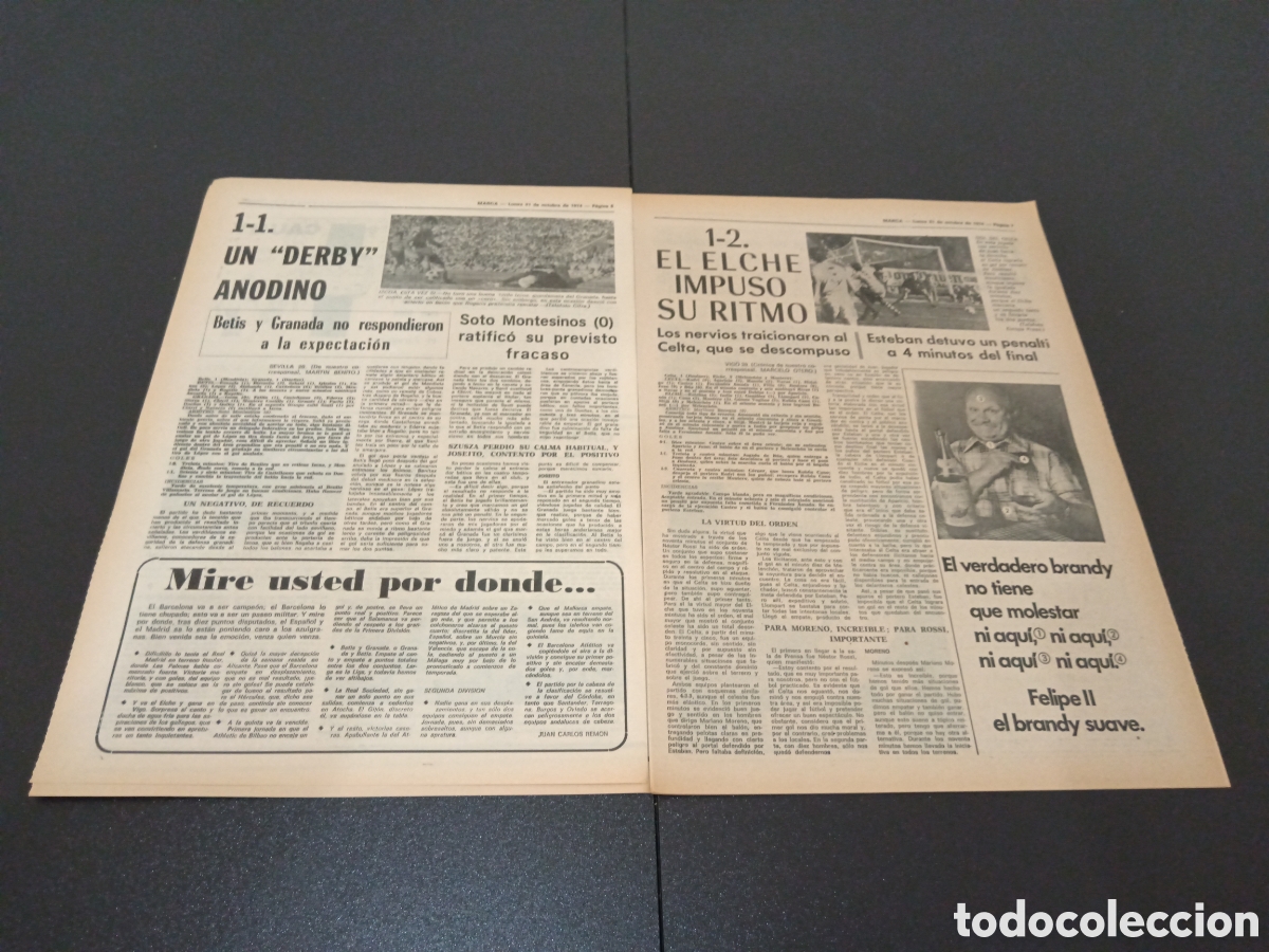 Coleccionismo deportivo: MARCA 21/10/1974 - Foto 4