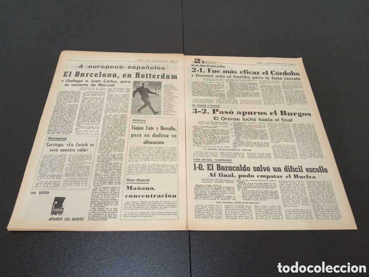 Coleccionismo deportivo: MARCA 21/10/1974 - Foto 7