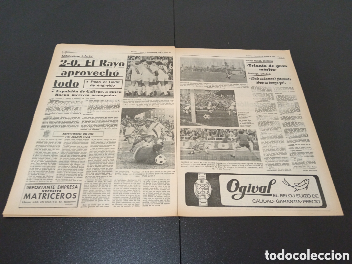 Coleccionismo deportivo: MARCA 21/10/1974 - Foto 8