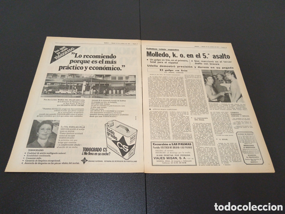 Coleccionismo deportivo: MARCA 26/10/1974 - Foto 2