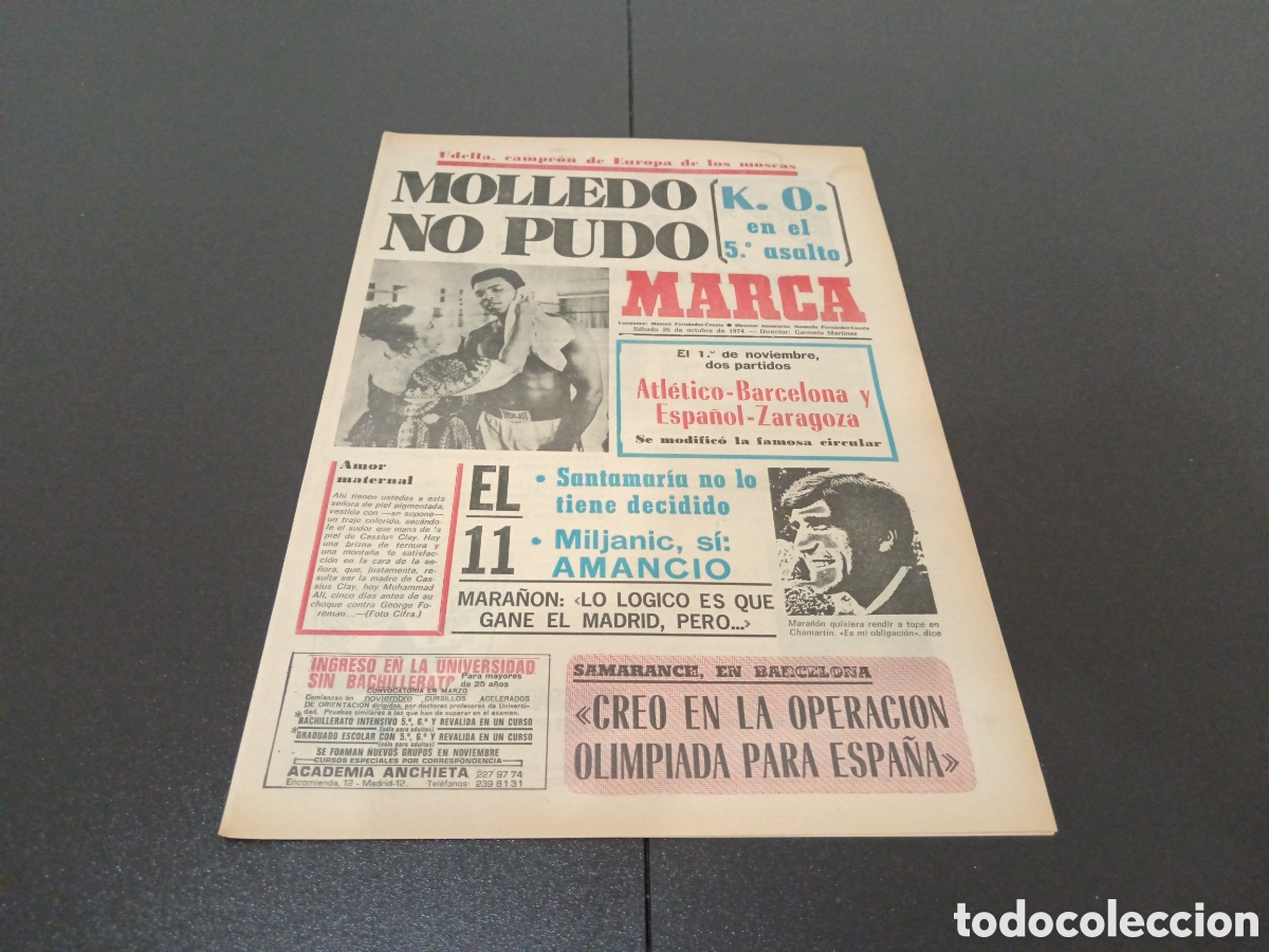 Coleccionismo deportivo: MARCA 26/10/1974 - Foto 1