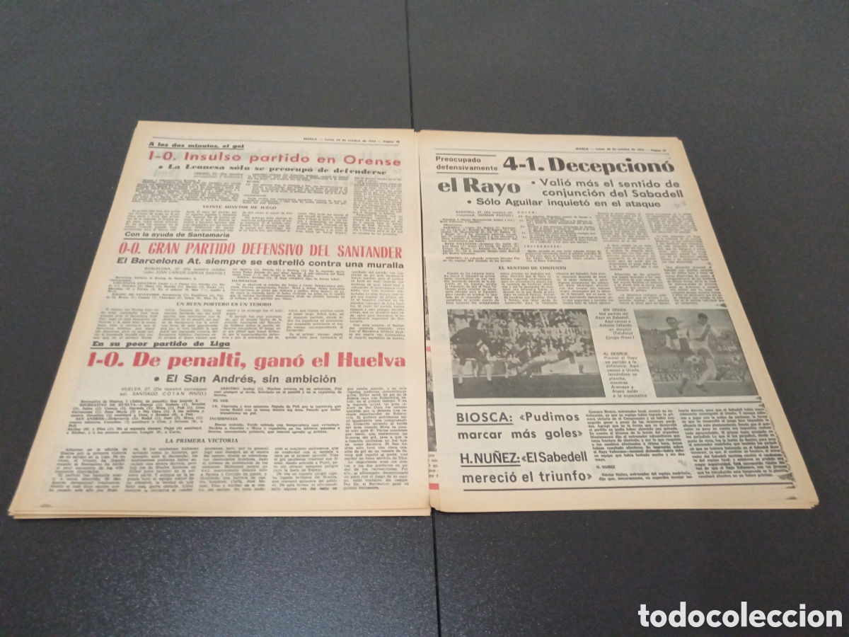 Coleccionismo deportivo: MARCA 28/10/1974 - Foto 9