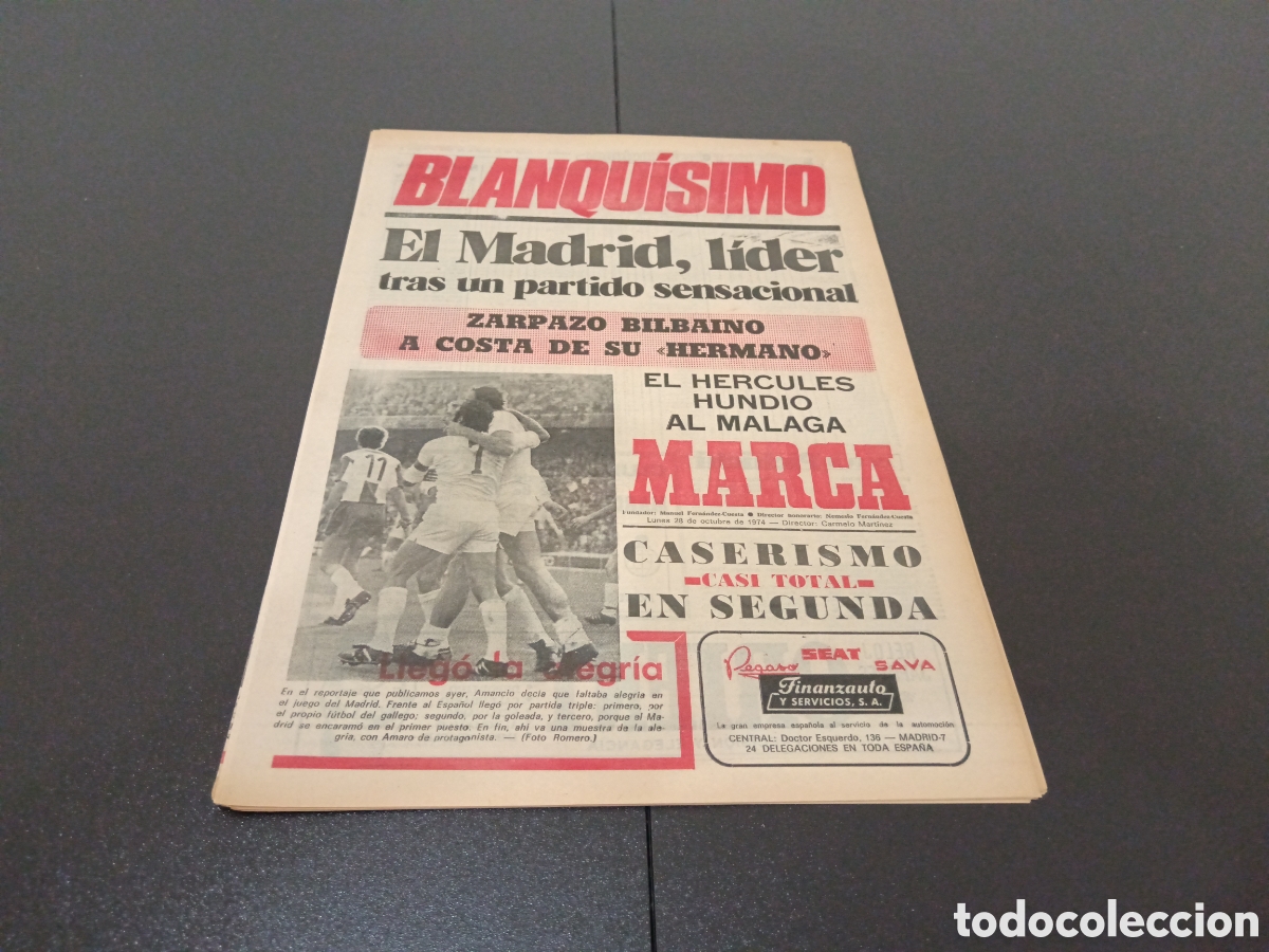 Coleccionismo deportivo: MARCA 28/10/1974 - Foto 1
