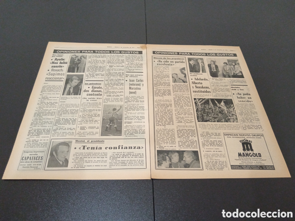 Coleccionismo deportivo: MARCA 02/11/1974 - Foto 3