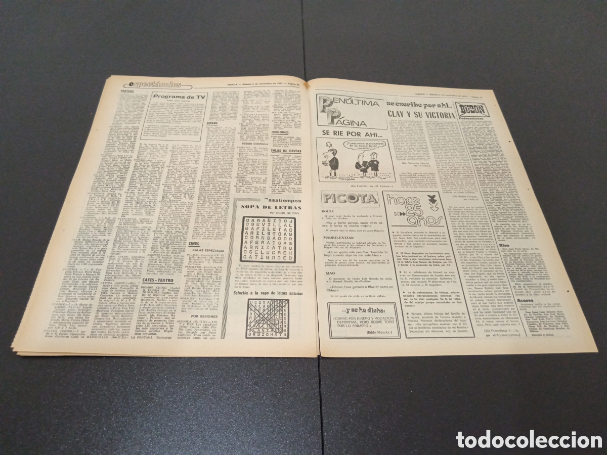 Coleccionismo deportivo: MARCA 02/11/1974 - Foto 8