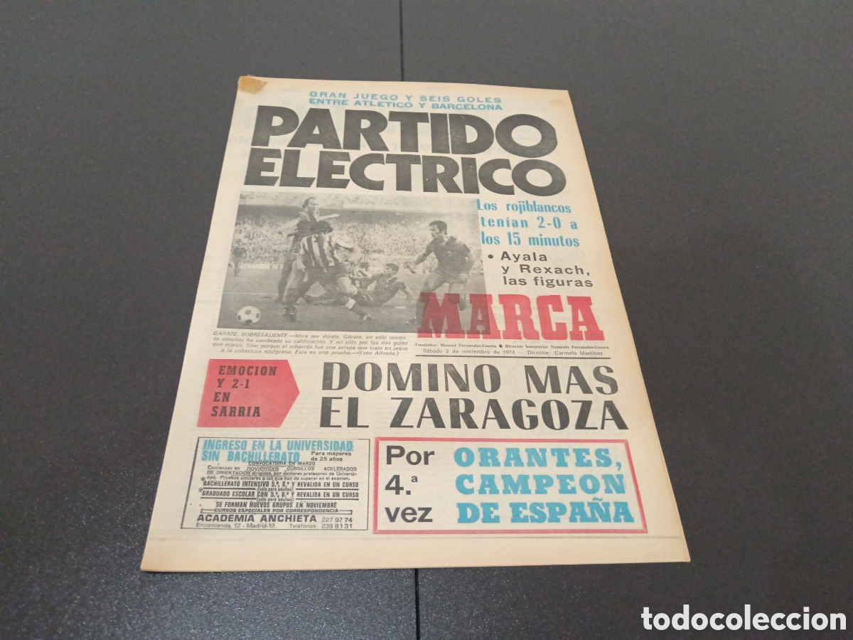 Coleccionismo deportivo: MARCA 02/11/1974 - Foto 1
