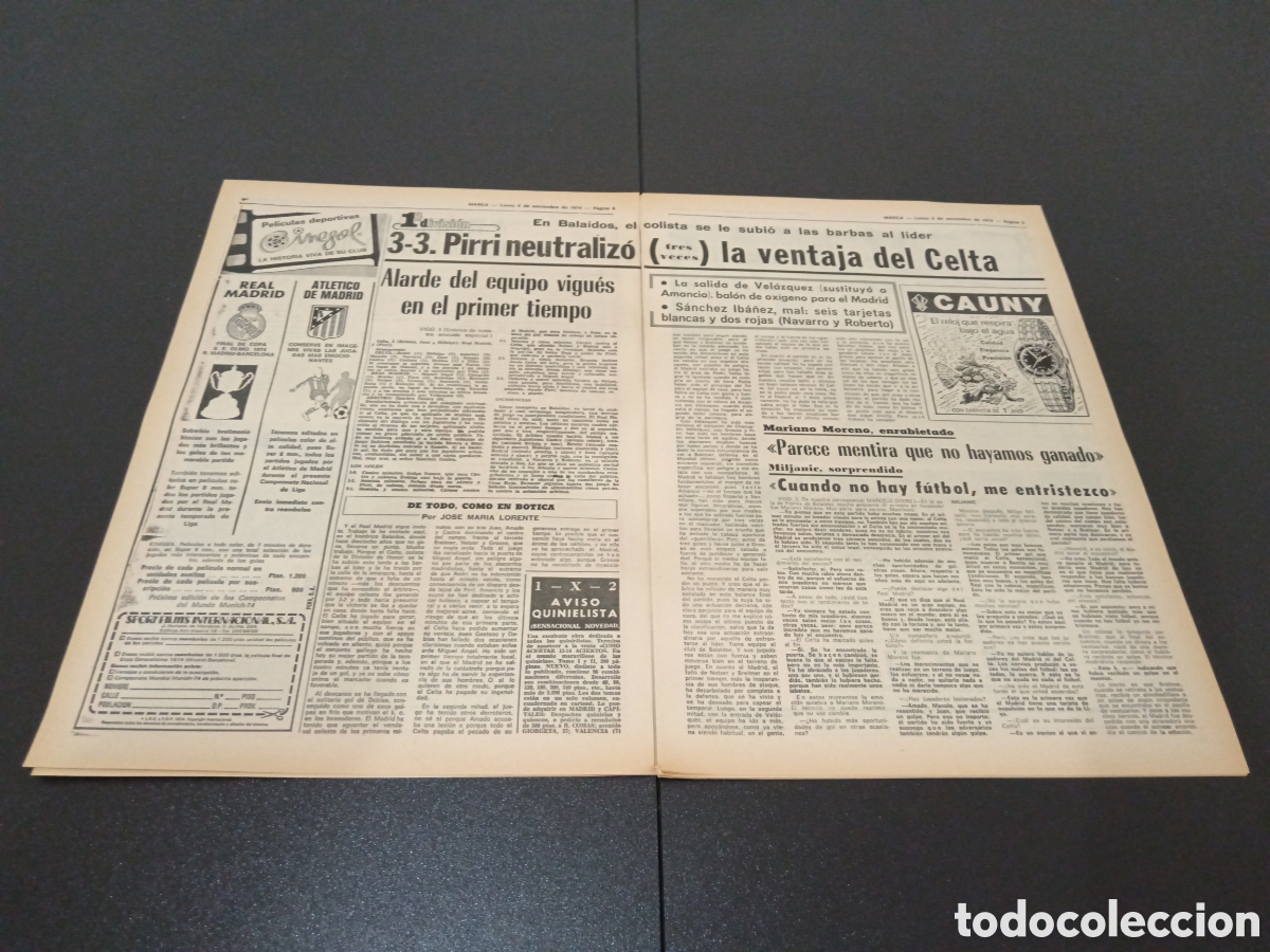 Coleccionismo deportivo: MARCA 04/11/1974 - Foto 3