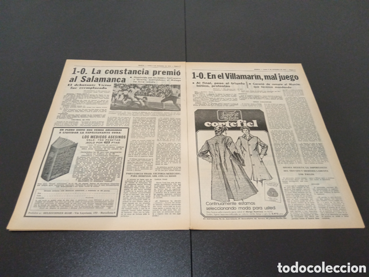 Coleccionismo deportivo: MARCA 04/11/1974 - Foto 5