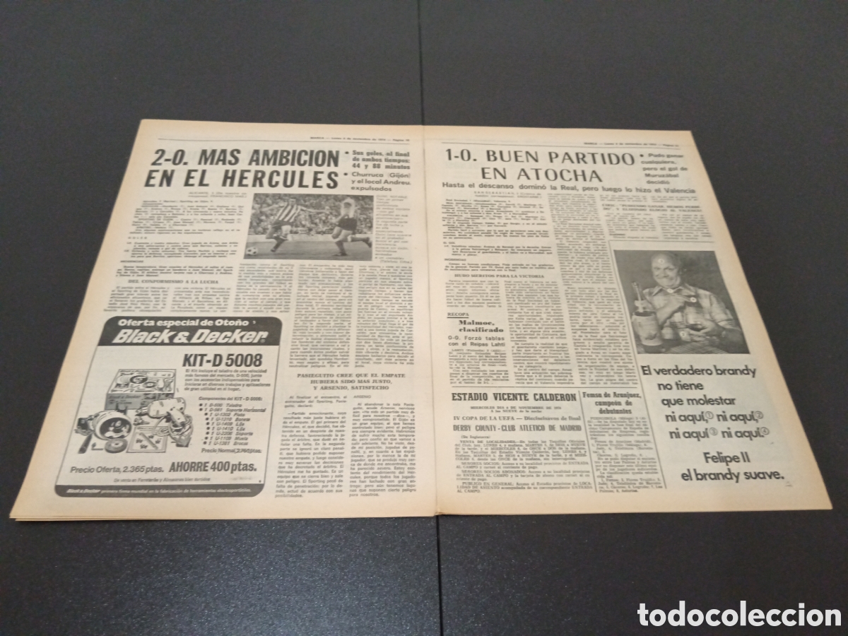 Coleccionismo deportivo: MARCA 04/11/1974 - Foto 6