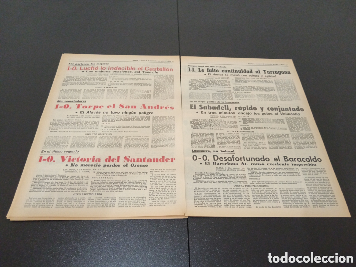 Coleccionismo deportivo: MARCA 04/11/1974 - Foto 9