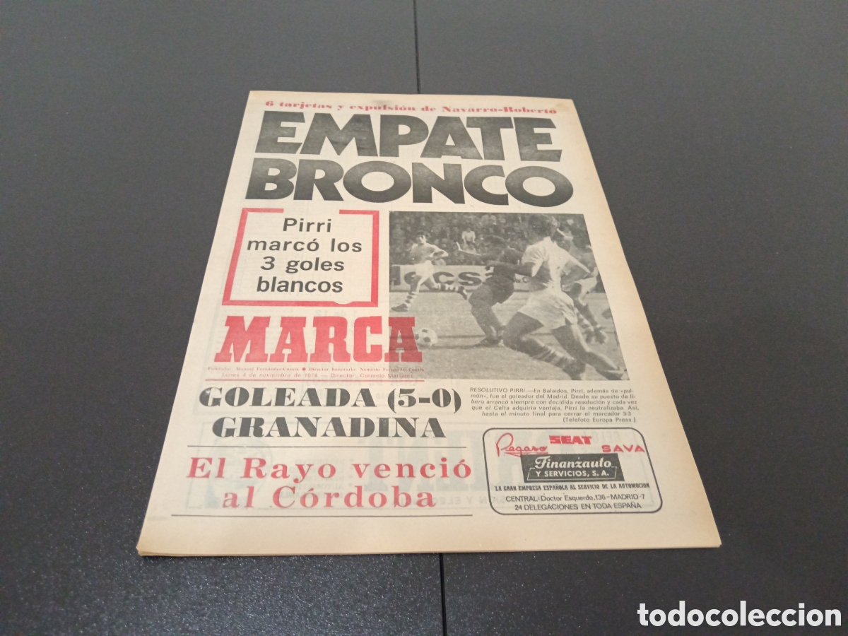 Coleccionismo deportivo: MARCA 04/11/1974 - Foto 1