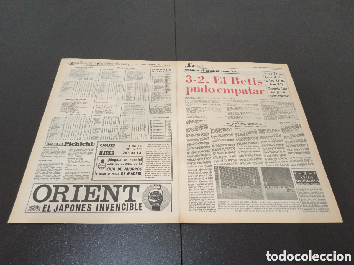 Coleccionismo deportivo: MARCA 11/11/1974 - Foto 2