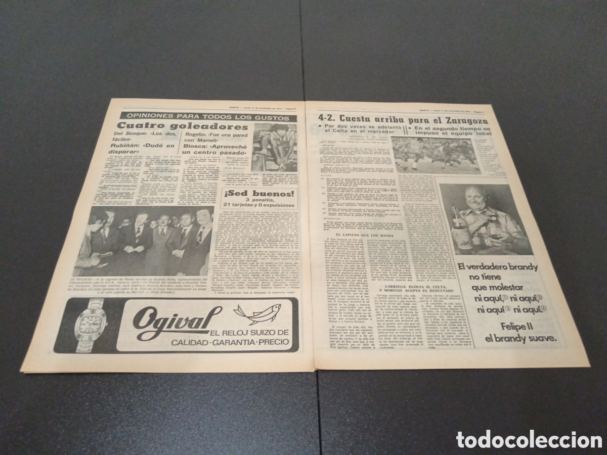 Coleccionismo deportivo: MARCA 11/11/1974 - Foto 4