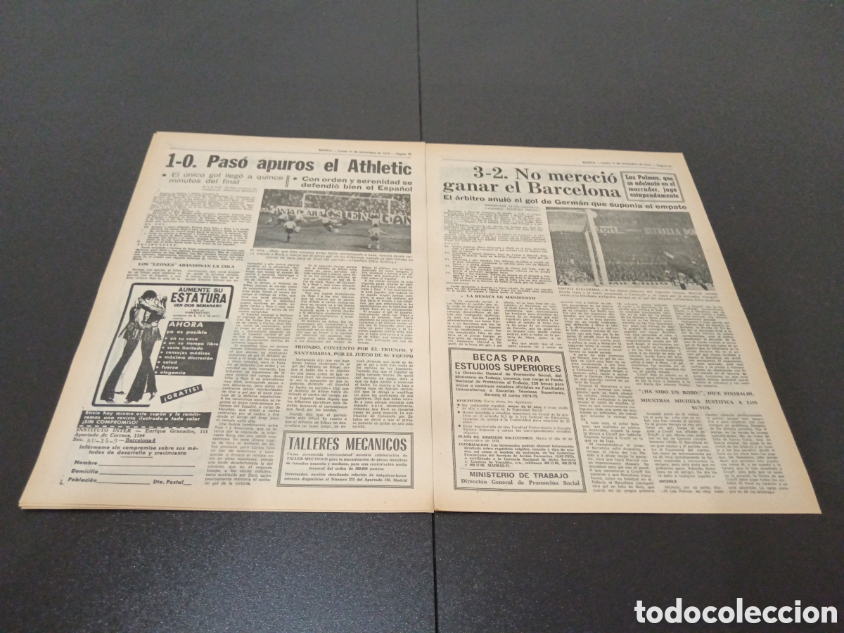 Coleccionismo deportivo: MARCA 11/11/1974 - Foto 7