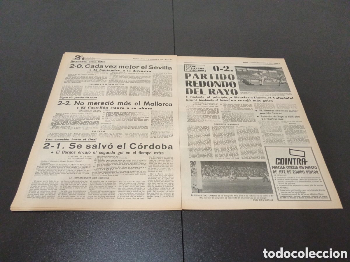 Coleccionismo deportivo: MARCA 11/11/1974 - Foto 9