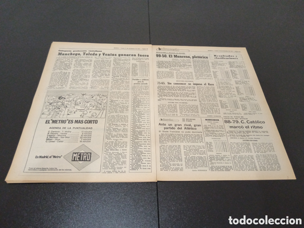Coleccionismo deportivo: MARCA 11/11/1974 - Foto 12