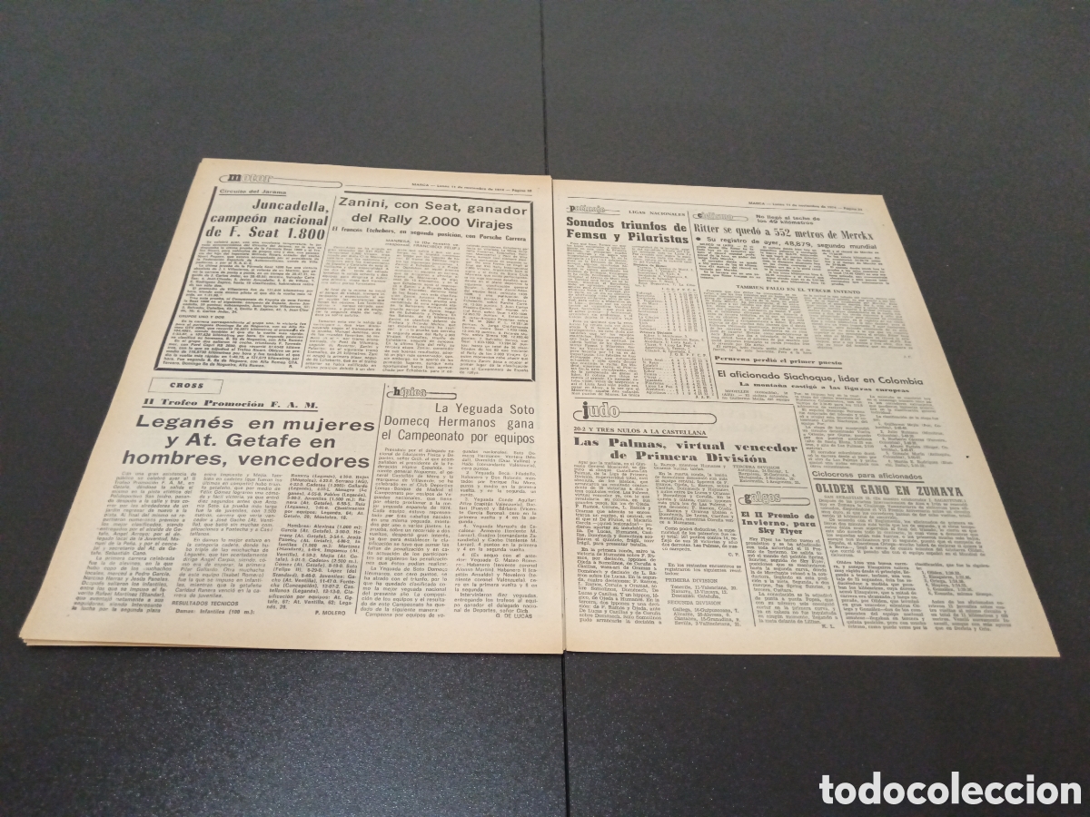 Coleccionismo deportivo: MARCA 11/11/1974 - Foto 14