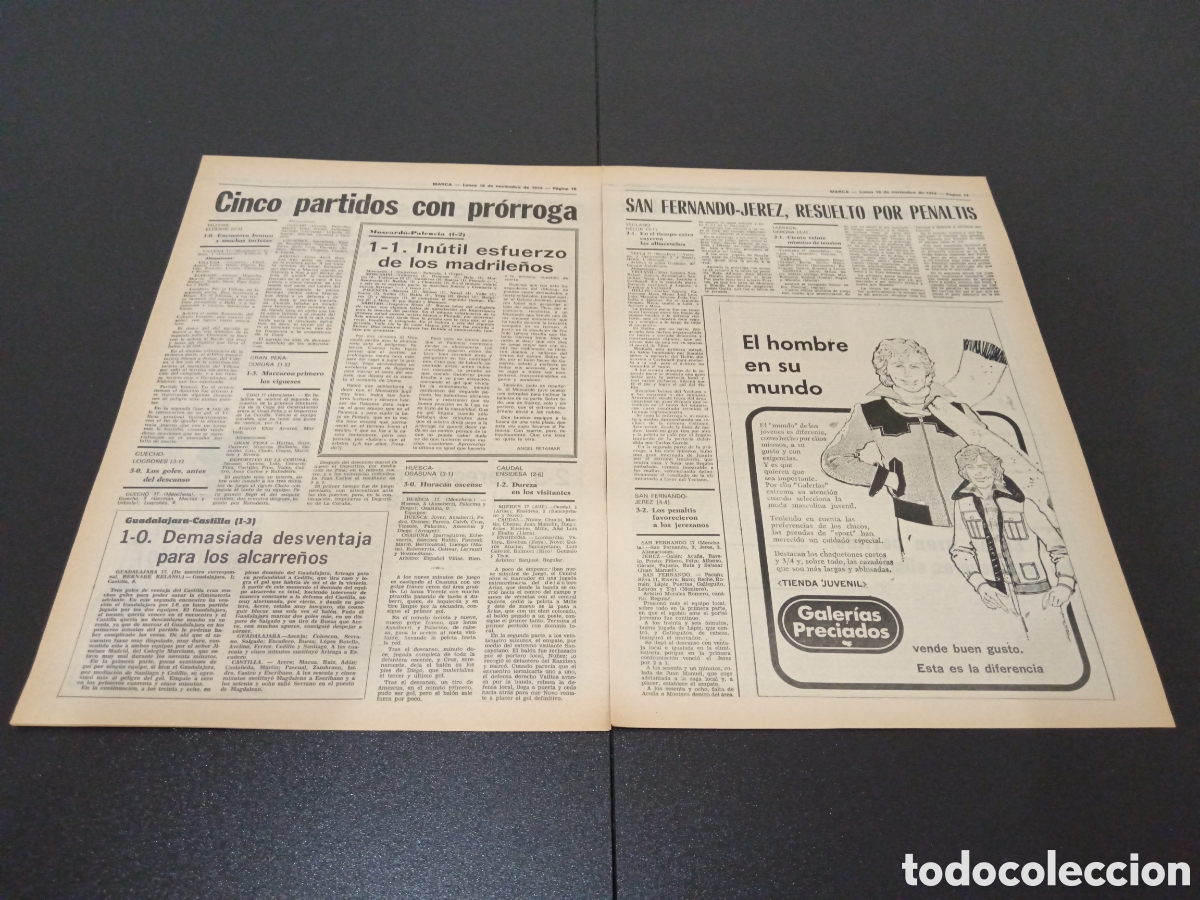 Coleccionismo deportivo: MARCA 18/11/1974 - Foto 4