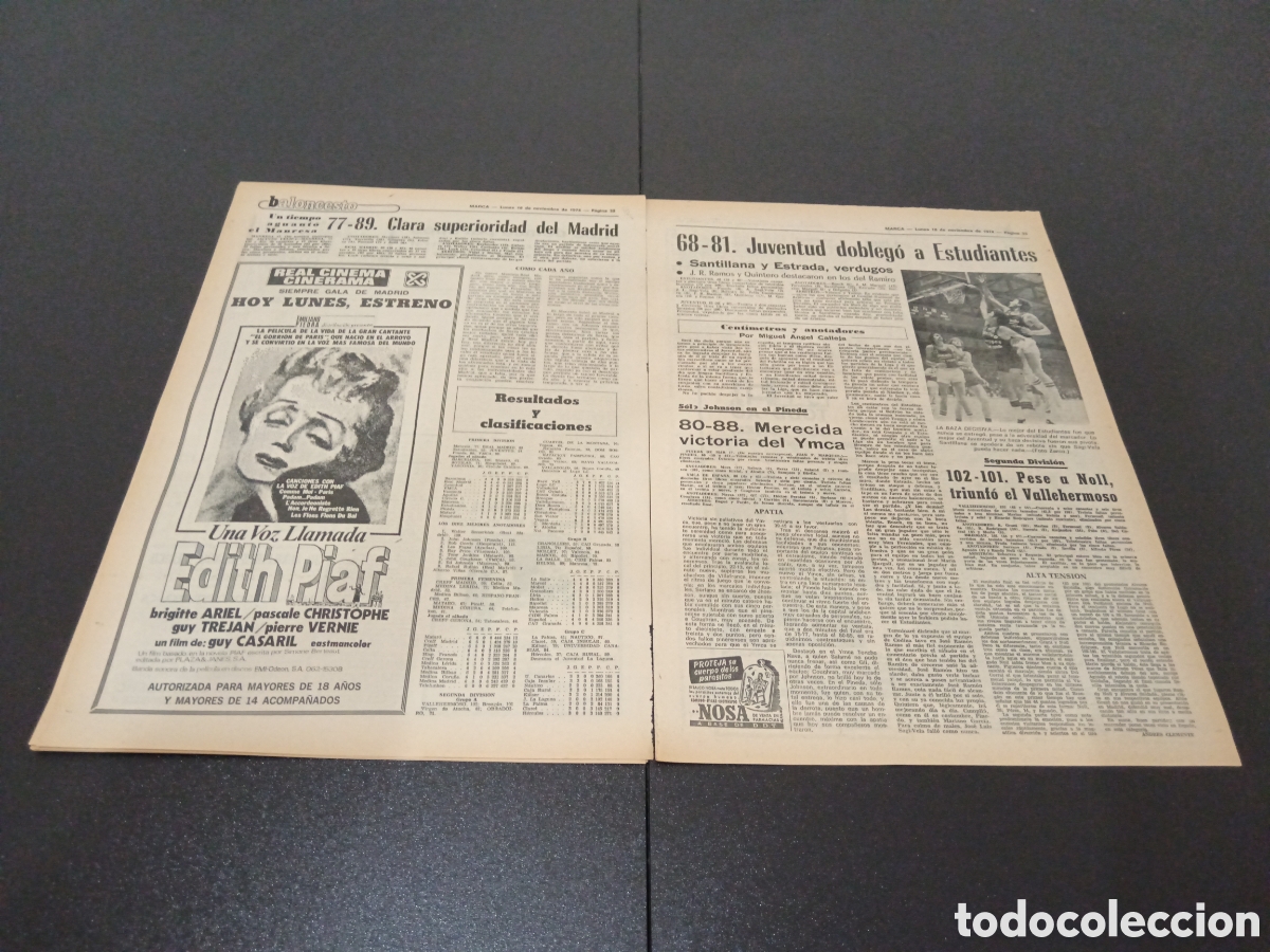 Coleccionismo deportivo: MARCA 18/11/1974 - Foto 8