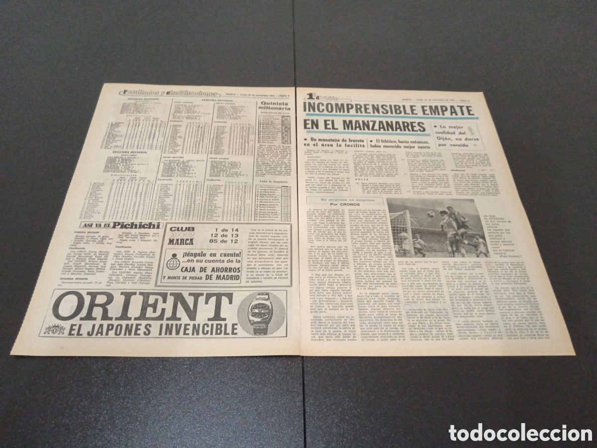Coleccionismo deportivo: MARCA 25/11/1974 - Foto 2